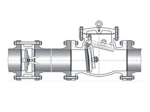 對夾式止回閥安裝示意圖 對夾式止回閥安裝示意圖