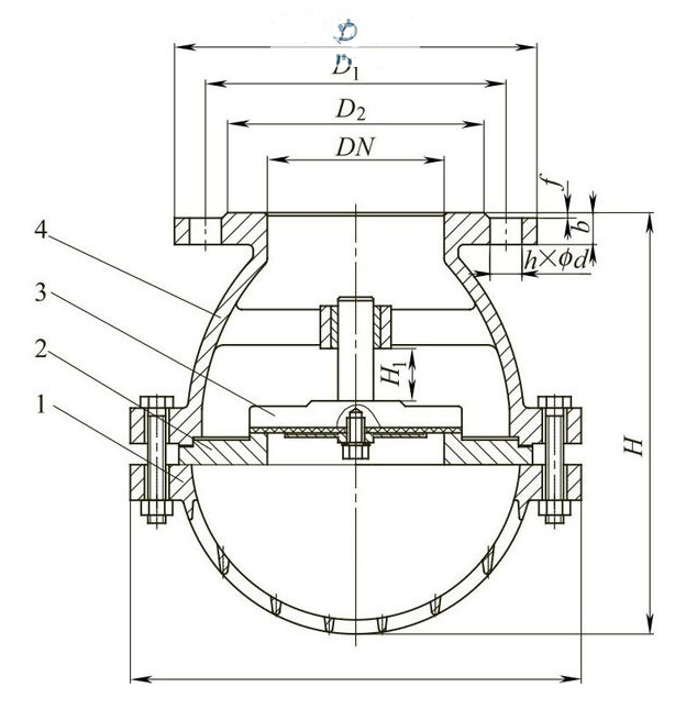 不銹鋼底閥結(jié)構(gòu)示意圖 不銹鋼底閥結(jié)構(gòu)示意圖
